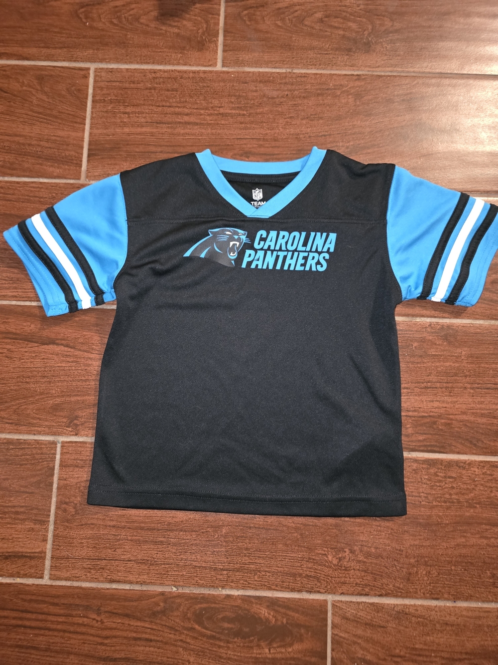 NFL Youth Carolina Panthers Black & Blue Short-Sleeve Jersey